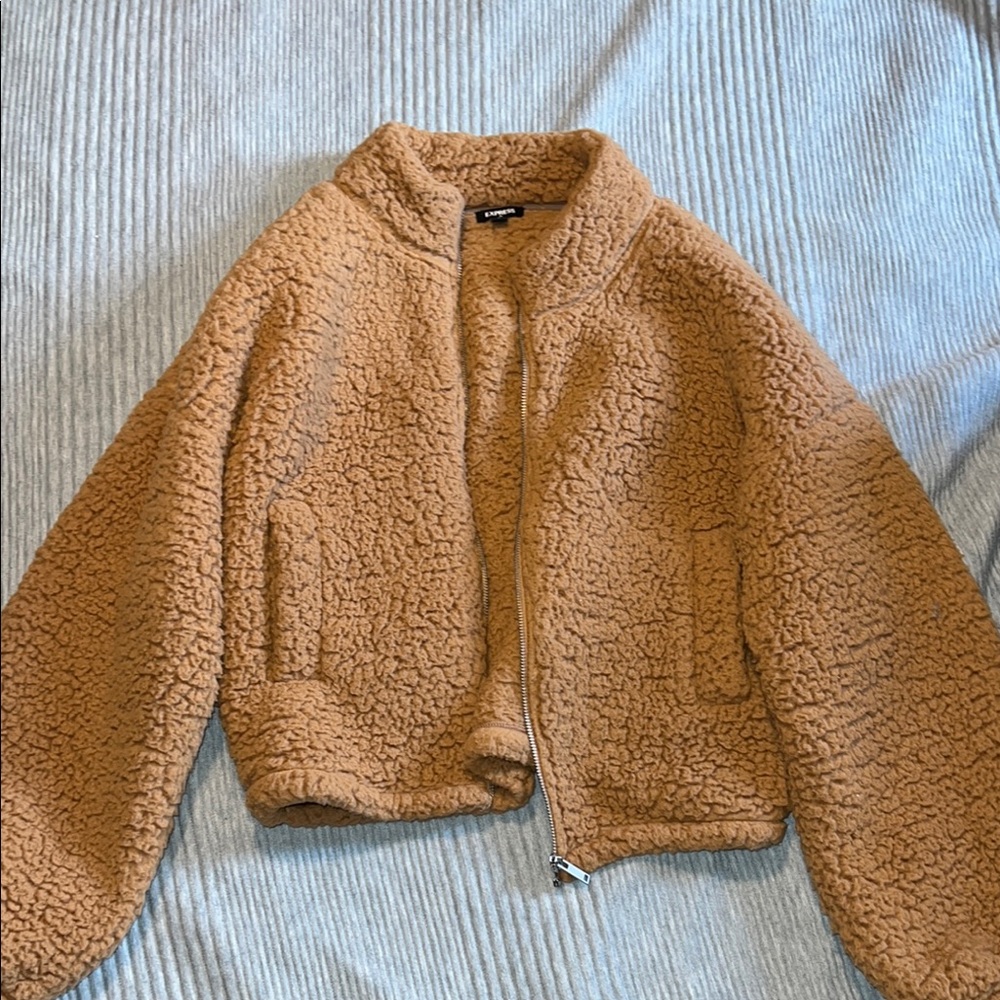 Cozy Tan Sherpa Jacket